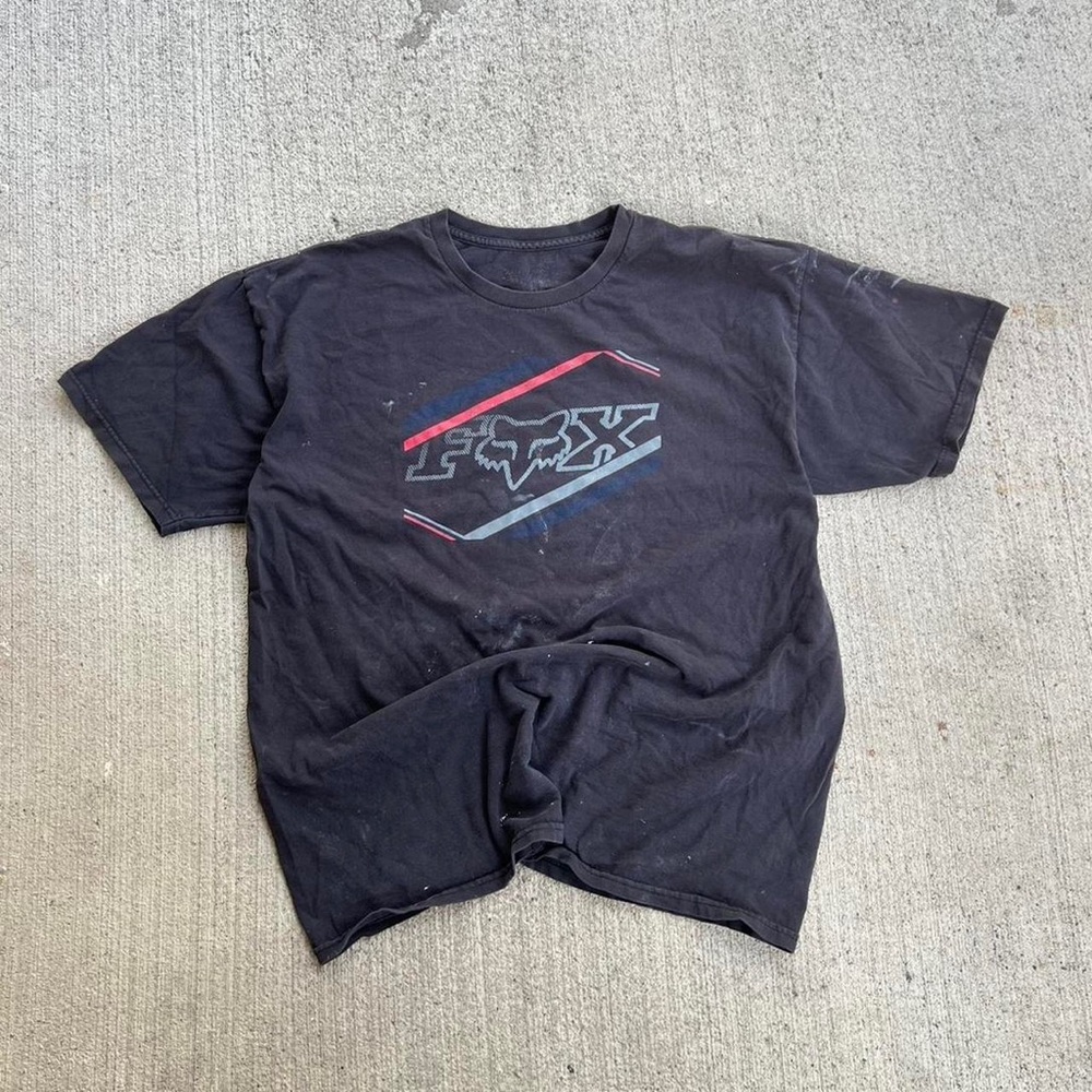 Fox Black and Red Graphic Short Sleeve Tee